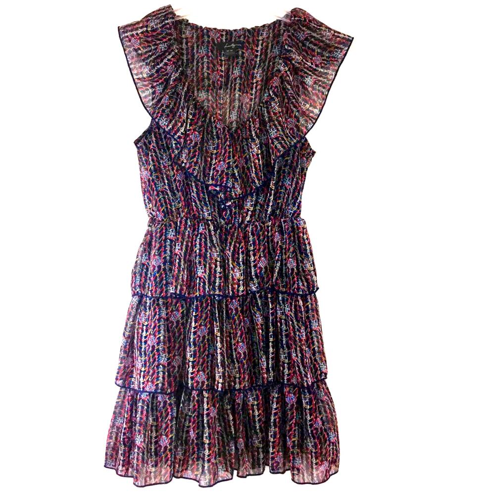 Twenty-One Women's Light Soft & Flowy Ruffled Multi-Level Dress Size M